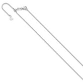 14K White Gold Adjustable 1mm Box Chain